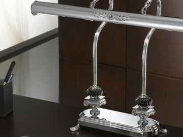 KENZY 3009BK/L - Chrome finish table lamp with black crystal by Possoni Illuminazione - view 3